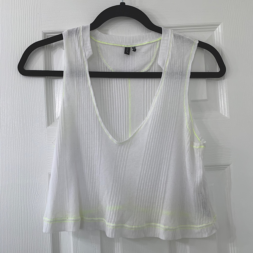 Urban Outfitters Cropped V-Neck Muscle Tee